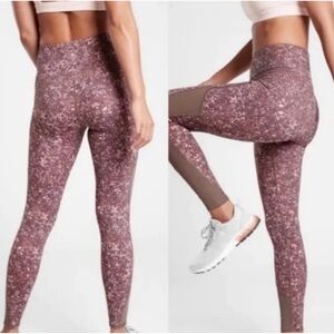 Athleta Rainier Printed Mesh Tight - Size L